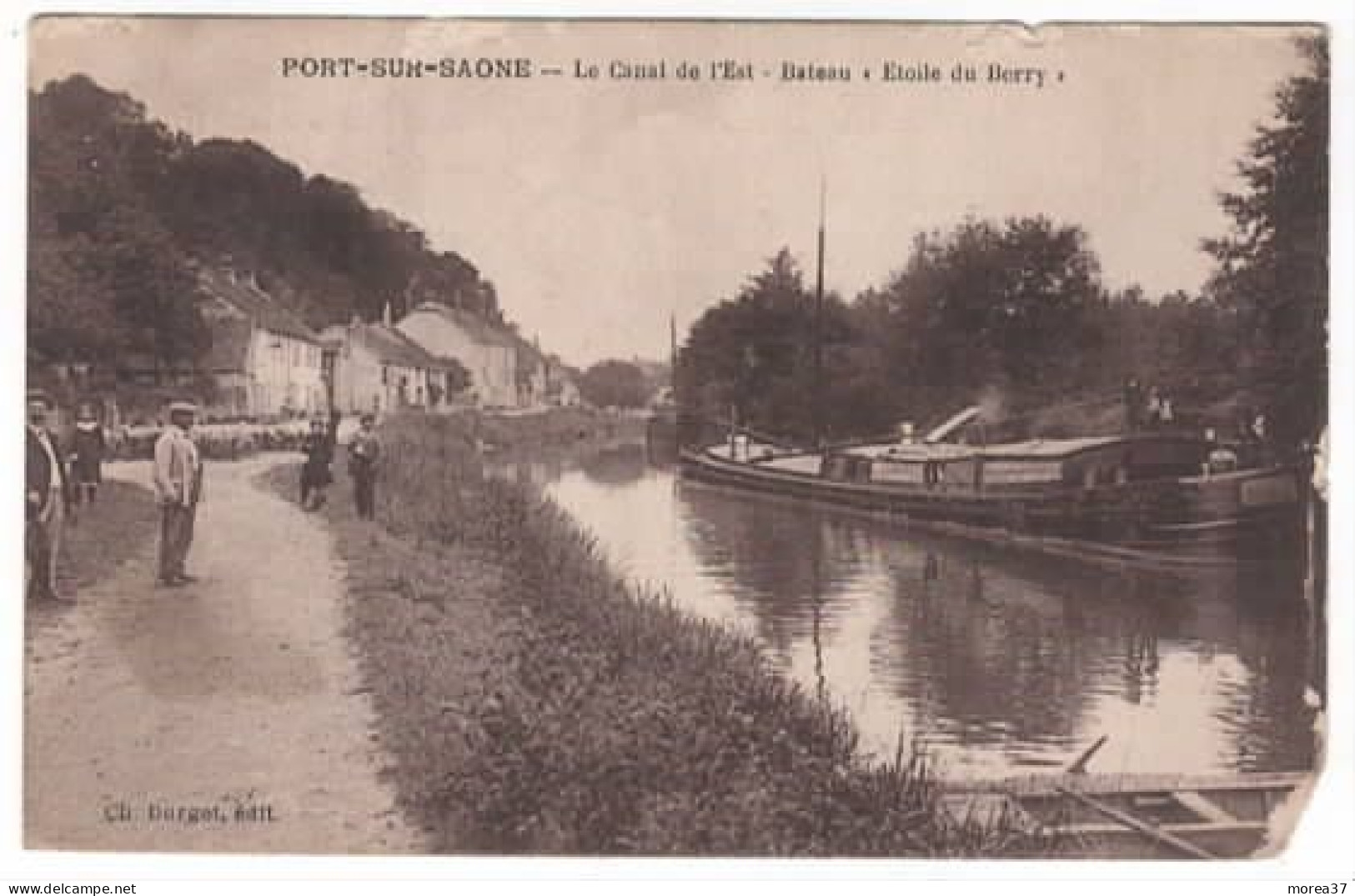 PORT SUR SAÔNE   Le Canal De L'Est  Bateau "Etoile Du Berry"  ( Angle Manquant En Bas à Droite) - Port-sur-Saône