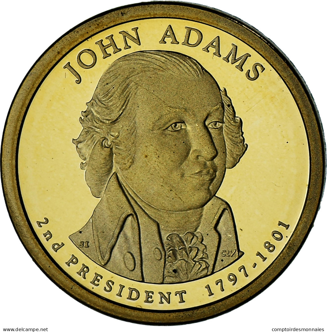 États-Unis, John Adams, Dollar, 2007, San Francisco, Proof, FDC - 2007-…: Presidents