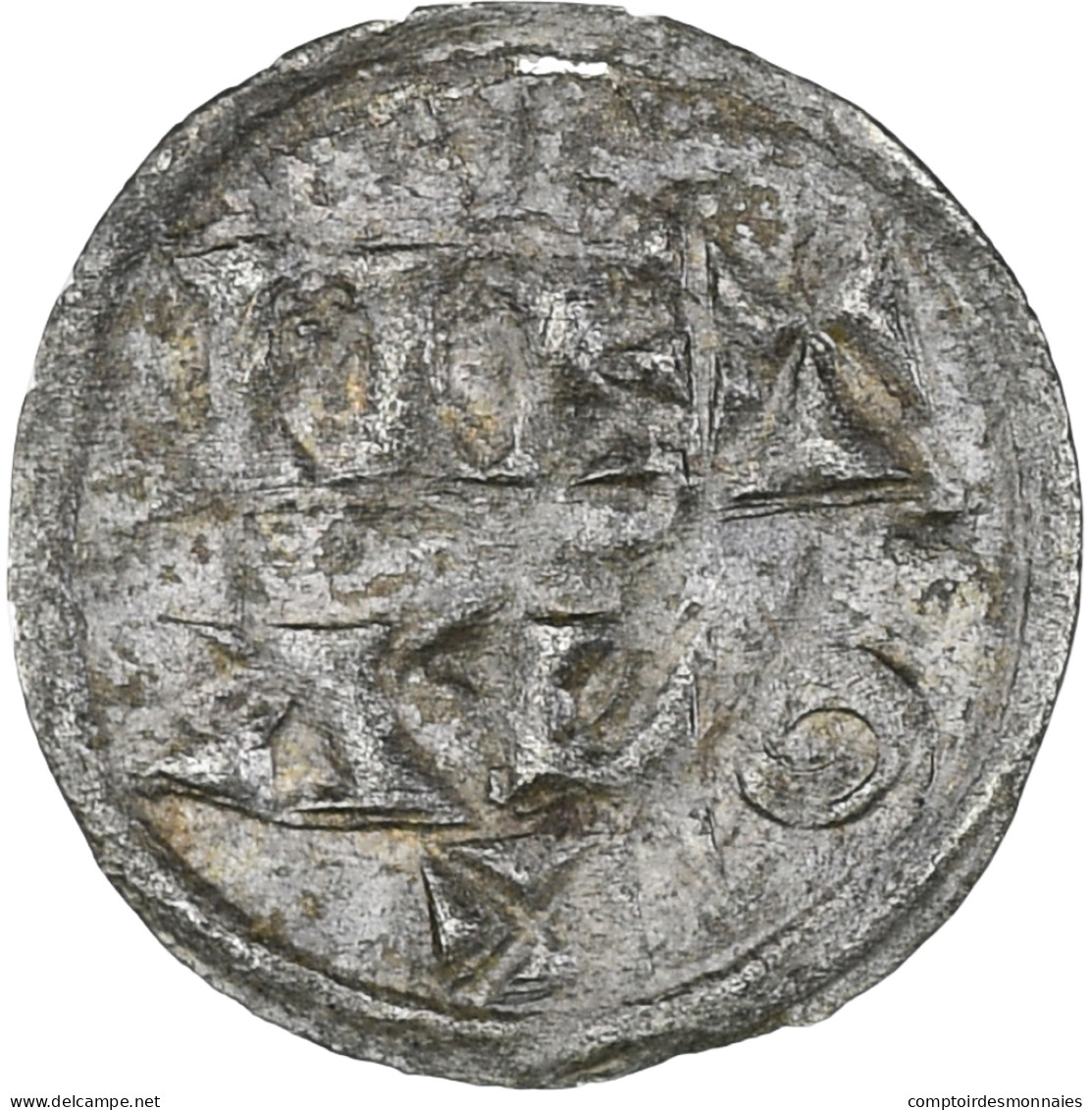 France, Poitou, Type Immobilisé, Obole, 1100-1200, Melle, TTB, Billon - Other & Unclassified