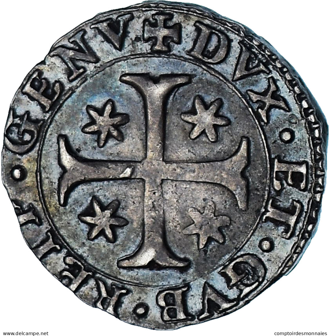 Italie, République De Gênes, Denier De 8 Soldi, 1715, Gênes, TTB+, Argent - Genua