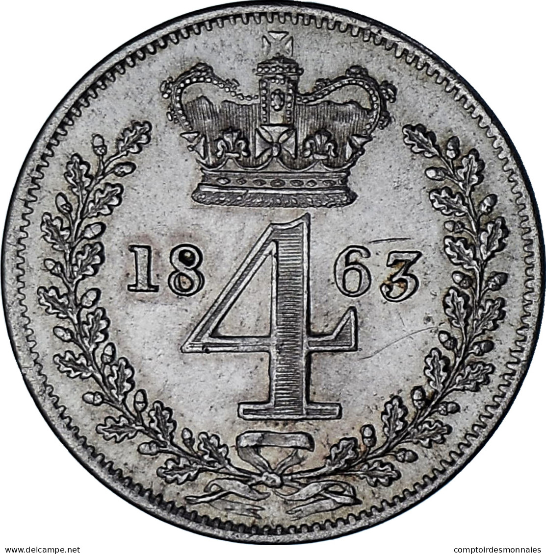 Royaume-Uni, Victoria, Maundy, 4 Pence, 1863, Londres, SUP+, Argent, KM:732 - G. 4 Pence/ Groat