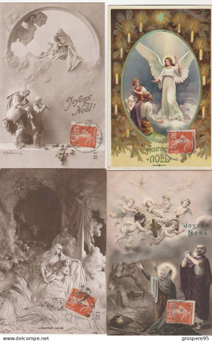 JOYEUX NOEL (MASTROIANNI 2)1914 Et 1915 N°246 Et 295 + LUXOGRAPHIE  N°12 + HEUREUX NOEL 1912 - Sonstige & Ohne Zuordnung