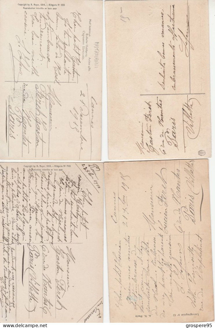 JOYEUX NOEL (MASTROIANNI 2)1914 Et 1915 N°246 Et 295 + LUXOGRAPHIE  N°12 + HEUREUX NOEL 1912 - Other & Unclassified