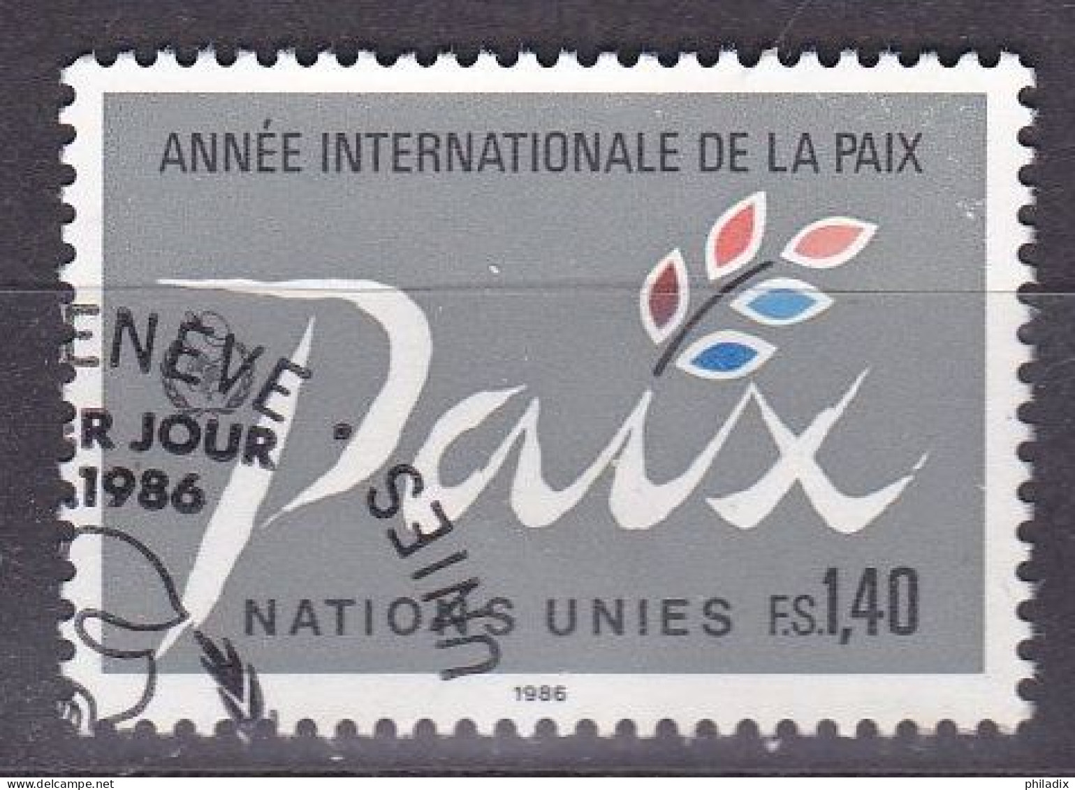 Vereinte Nationen UNO Genf Marke Von 1986 O/used (A3-13) - Gebruikt