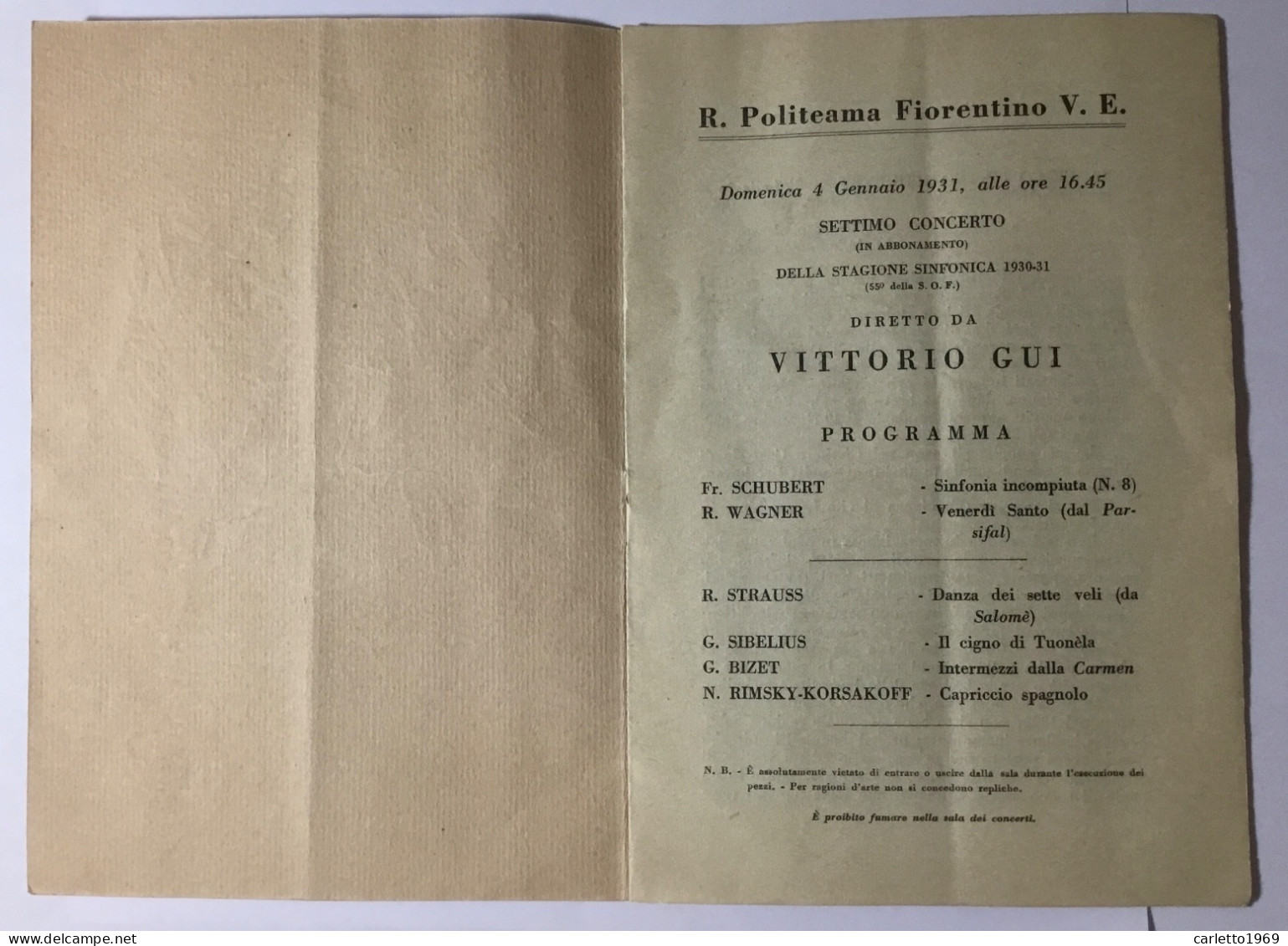 STABILE ORCHESTRALE FIORENTINA - FEDERAZIONE PROVINCIALE FASCISTA - LIEVE PIEGA CENTRO - Te Identificeren