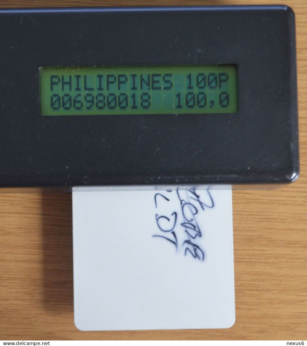 Philippines/Malaysia - PLDT - IRIS - Plain White Matt Test Card, 100U, Mint - Filippijnen