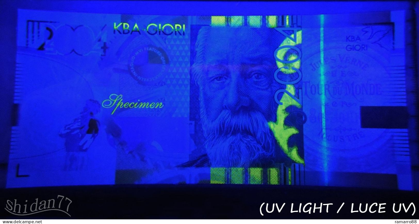 KBA Giori - Set Of 2 Jules Verne 2004 - Types I & II - Specimen Test Notes Unc - Fictifs & Spécimens