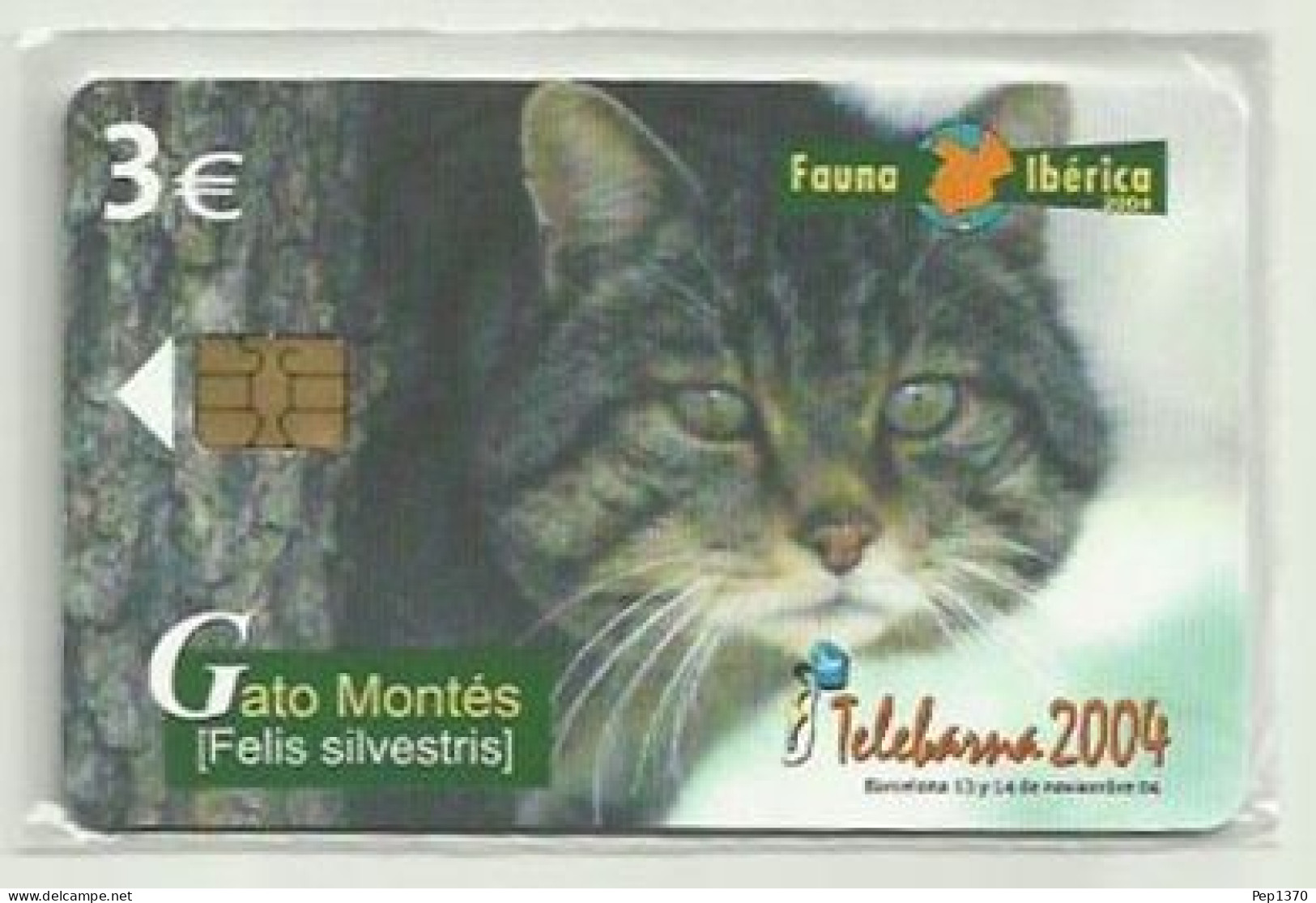 ESPAÑA 2004 - FAUNA - GATO MONTES (FELIS SILVESTRIS) - NUEVA Y PRECINTADA - Emisiones Privadas