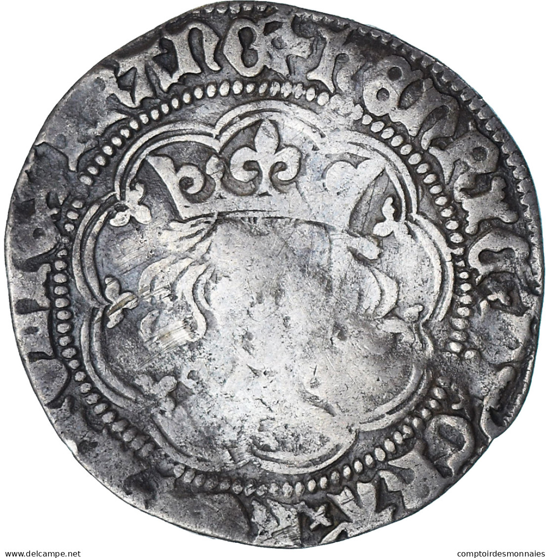 Grande-Bretagne, Henry VI, Gros, 1422-1427, Calais, TB+, Argent, Spink:1836 - 1066-1485 : Bas Moyen-Age