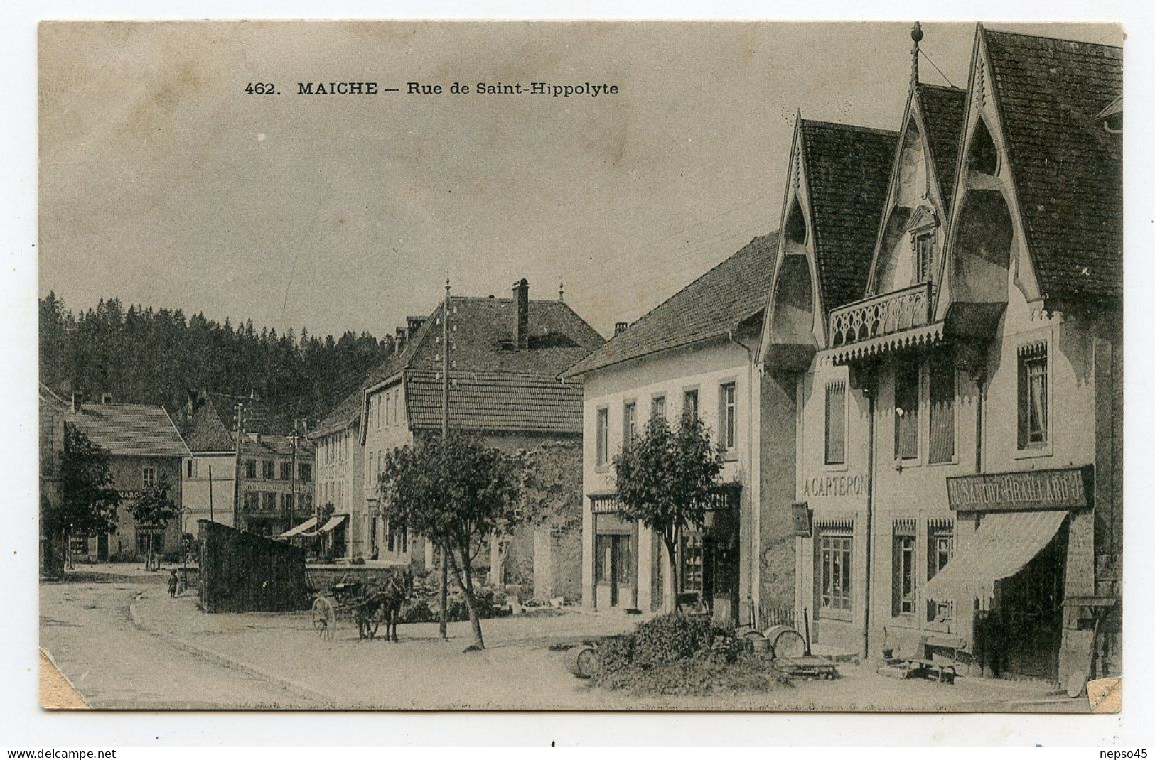 Maiche ( 25 ) Rue Saint-Hippolyte.commerces.Mr Sandoz Braillard - Saint Hippolyte