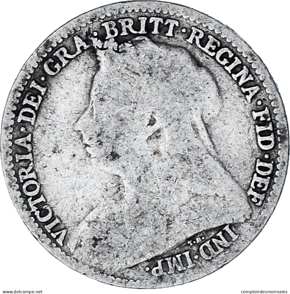 Monnaie, Grande-Bretagne, Victoria, 3 Pence, 1895, B+, Argent, KM:777 - F. 3 Pence