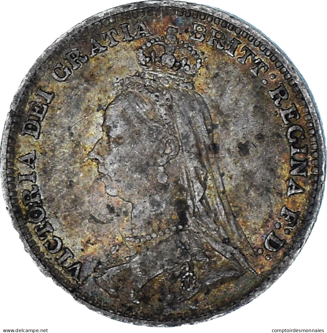 Monnaie, Grande-Bretagne, Victoria, 3 Pence, 1891, TTB+, Argent, KM:758 - F. 3 Pence