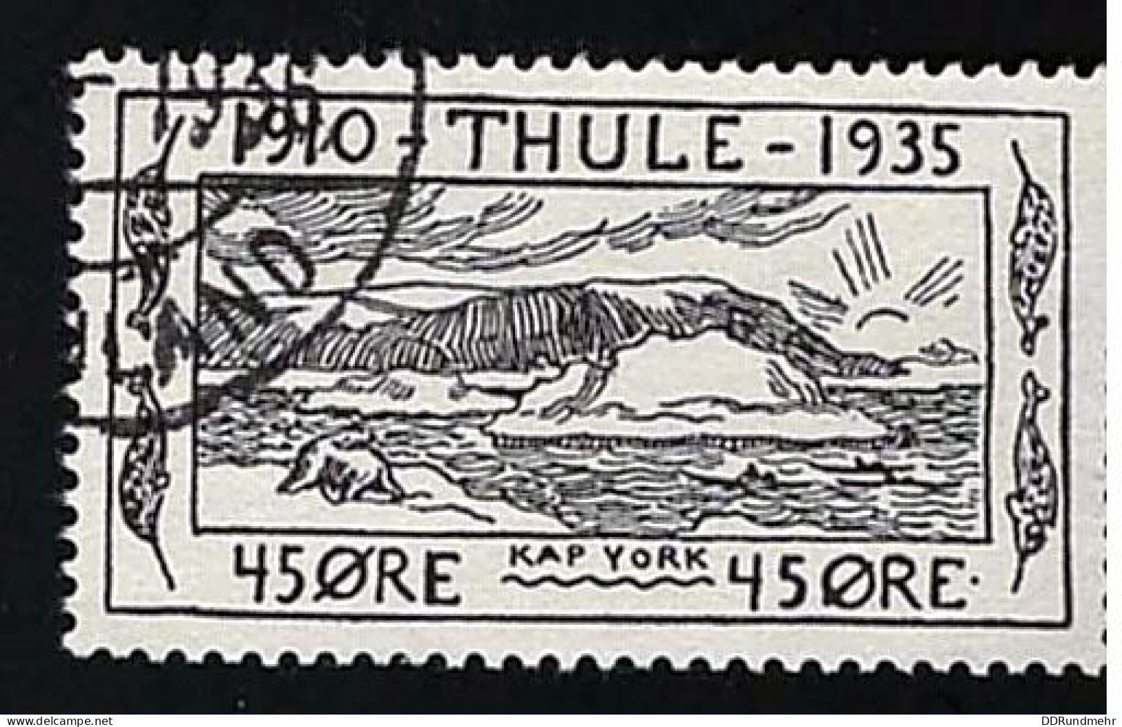 1935 Cape York  Michel GL-TH 5 Yvert Et Tellier GL-TH 5 Stanley Gibbons GL-TH 5 AFA GL-TH 4 Used - Thule