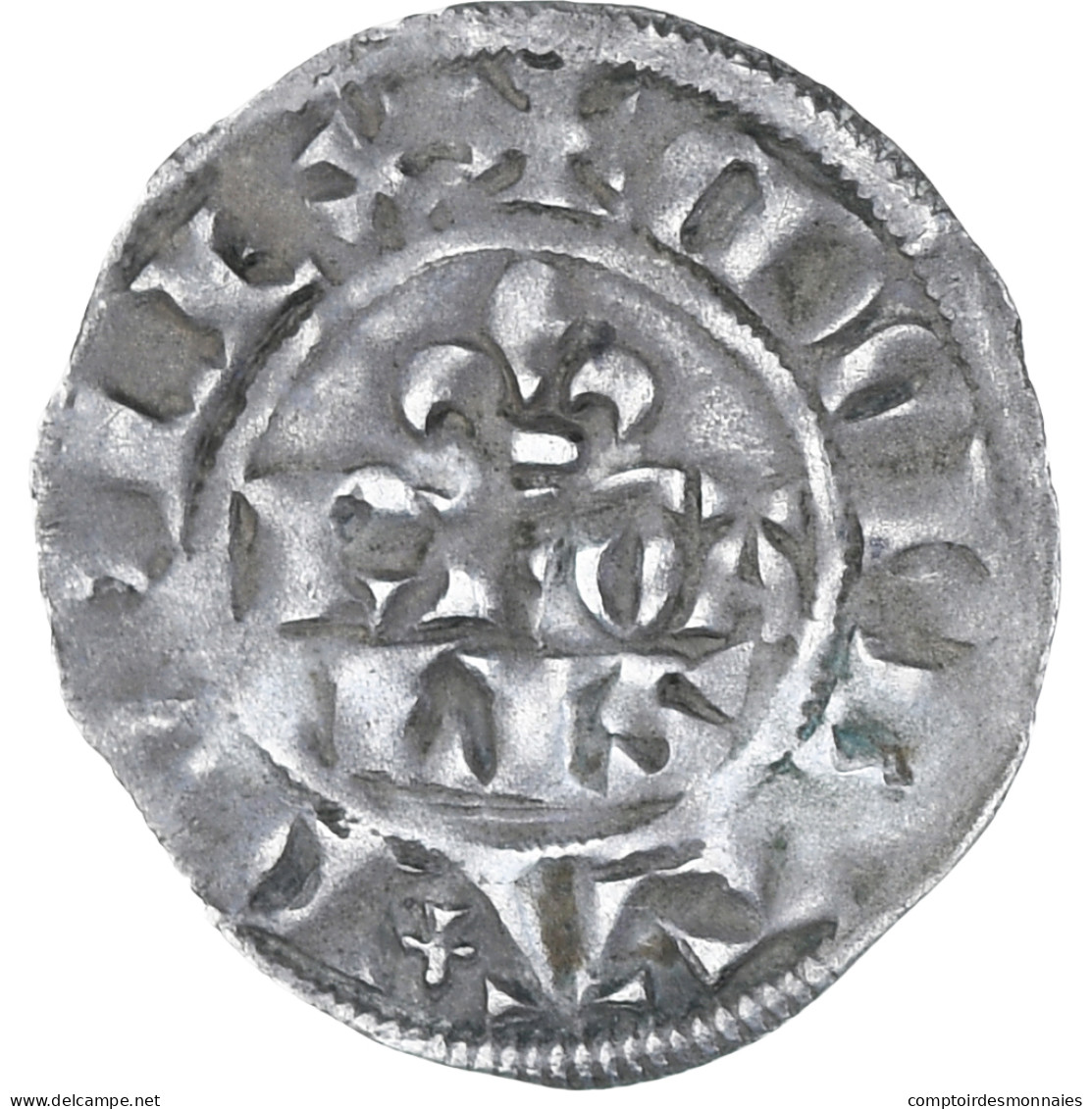 France, Philippe IV Le Bel, Double Parisis, TB+, Billon, Duplessy:227 - 1285-1314 Philipp IV Der Schöne