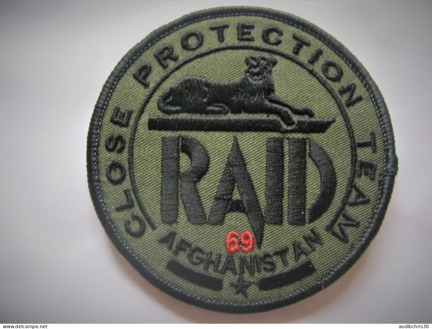 ECUSSON P.N LE RAID DU 69 DETACHEMENT PROTECTION RAPPROCHEE OPEX AFGHANISTAN SUR VELCROS - Policia