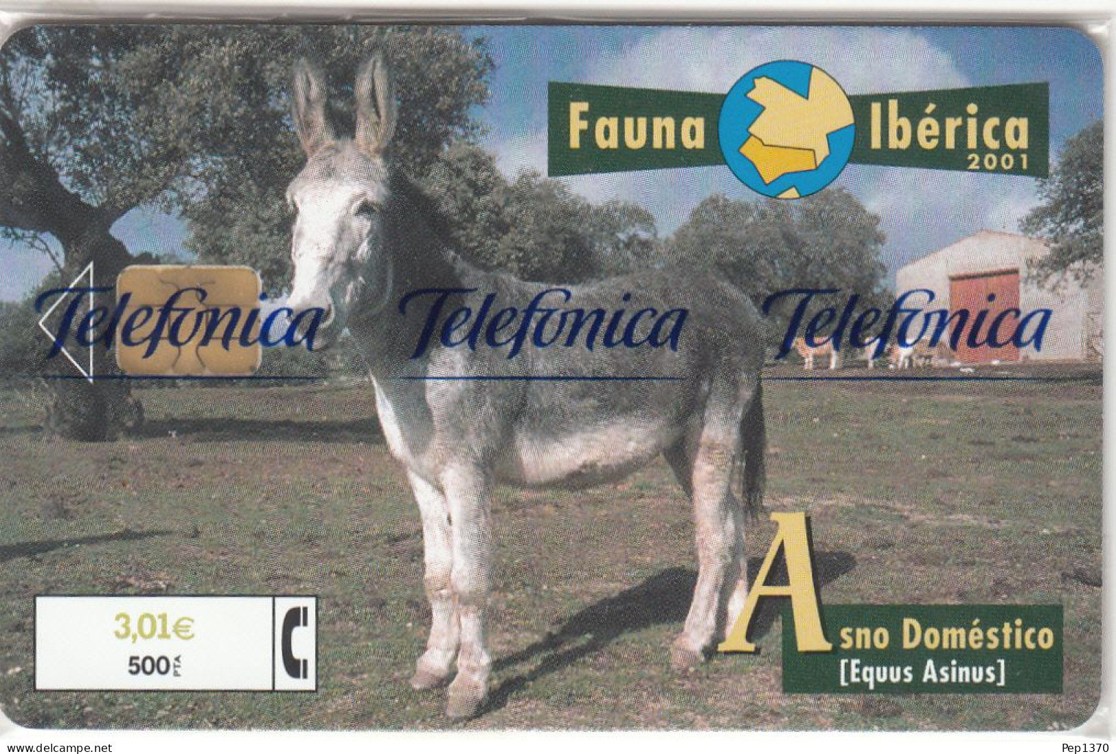 ESPAÑA - TARJETA TELEFONICA - FAUNA IBERICA - ASNO (EQUUS ASINUS) - 500 PTAS (NUEVA Y PRECINTADA) - Private Issues