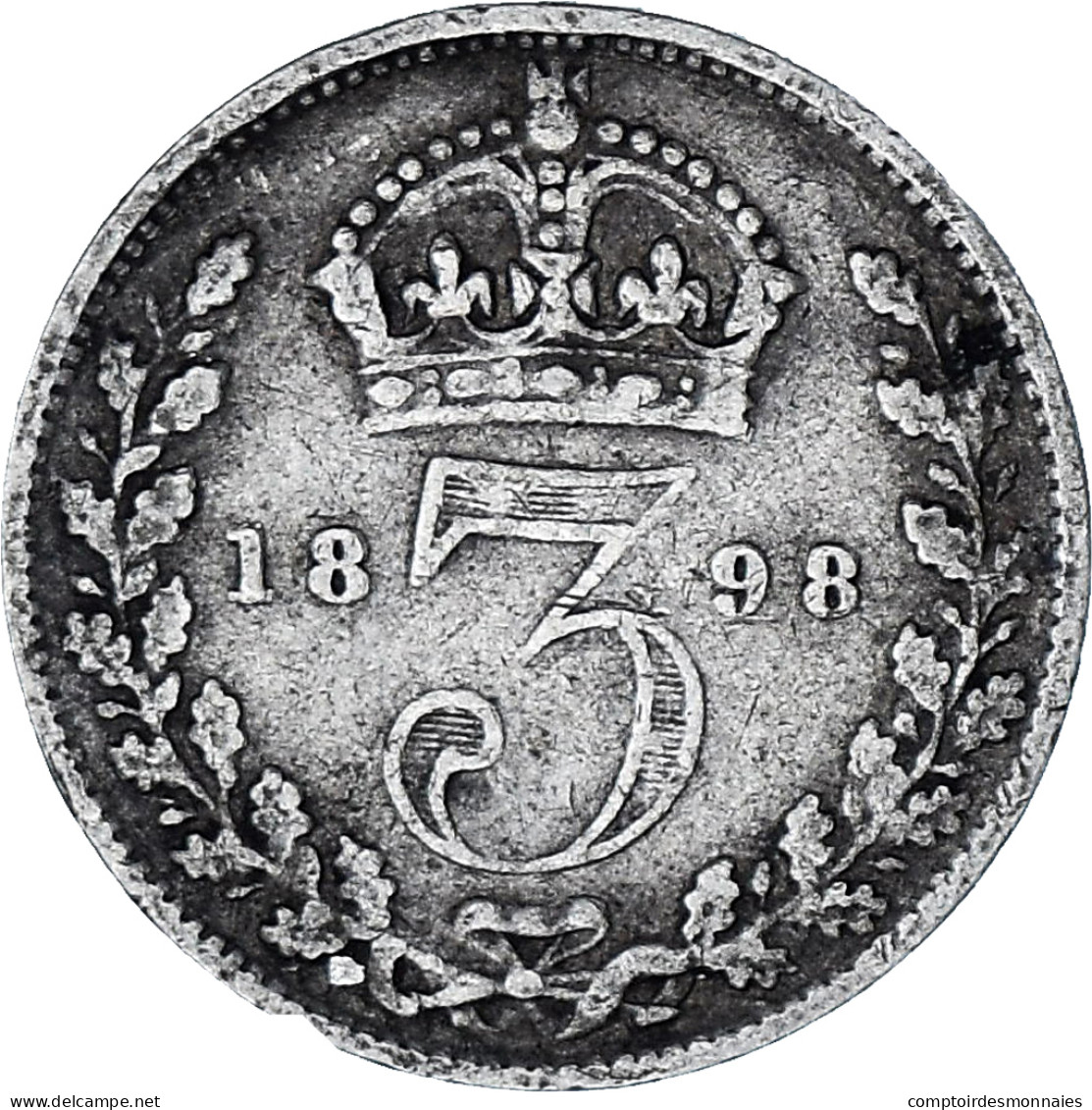 Monnaie, Grande-Bretagne, Victoria, 3 Pence, 1898, TB+, Argent, KM:777 - F. 3 Pence