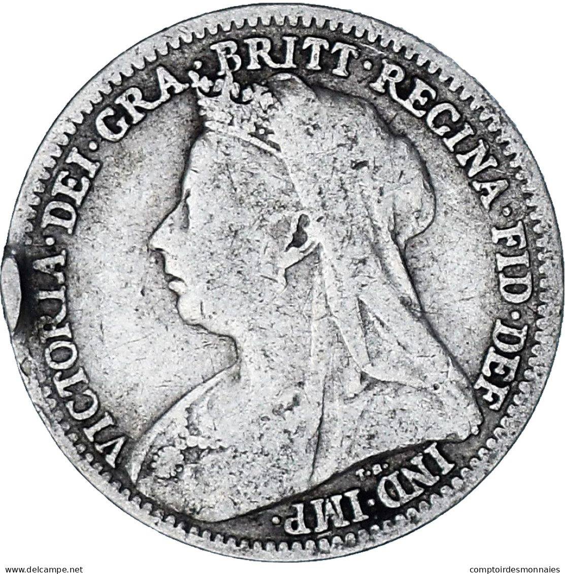 Monnaie, Grande-Bretagne, Victoria, 3 Pence, 1900, TB, Argent, KM:777 - F. 3 Pence