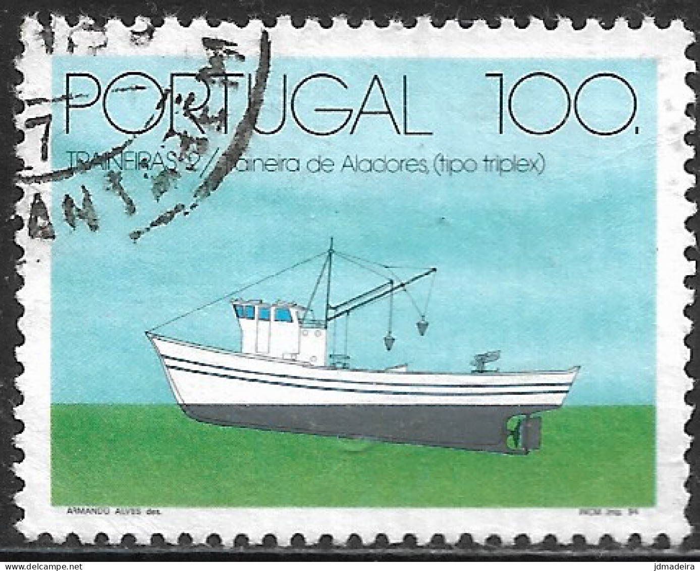 Portugal – 1994 Trawlers 100. Used Stamp - Gebraucht