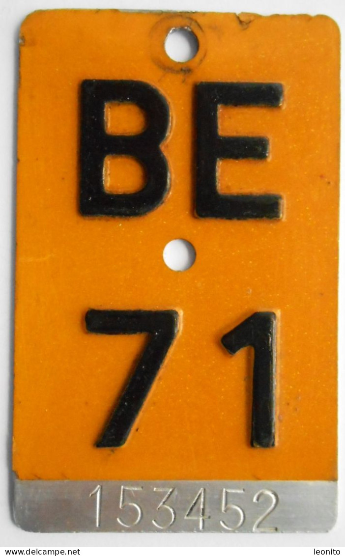 Velonummer Mofanummer Bern BE 71 - Number Plates