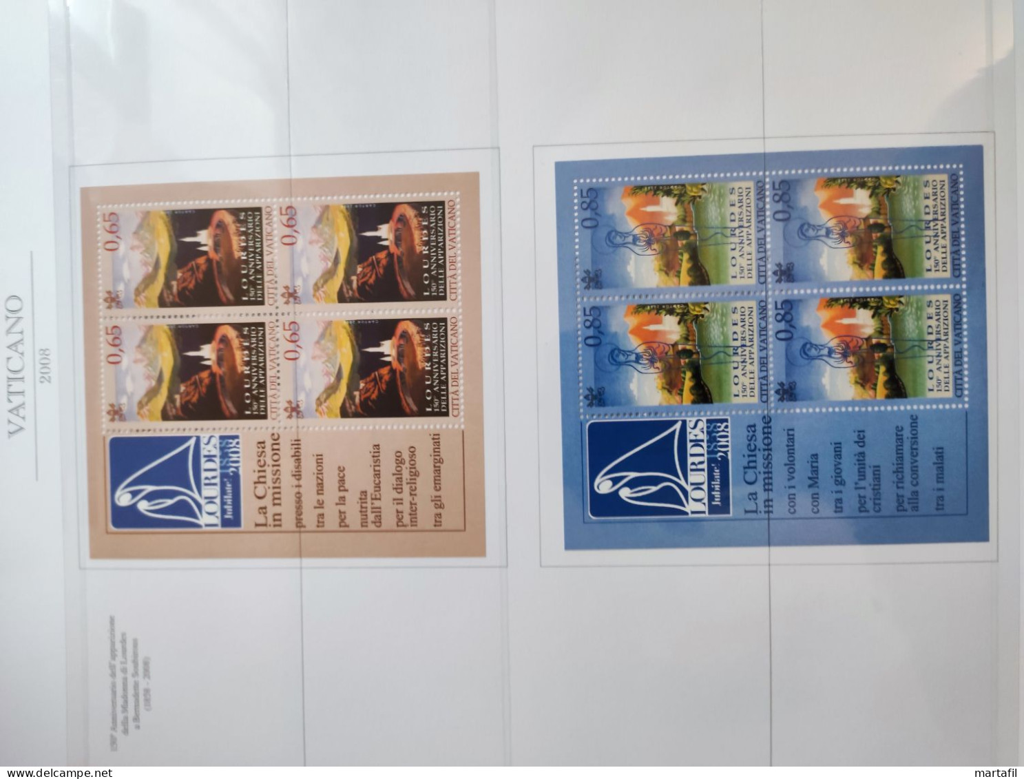 Collezione VATICANO 1978/2012 MNH ** montata su 2 album (GBE e Marini), 99,9% completa.