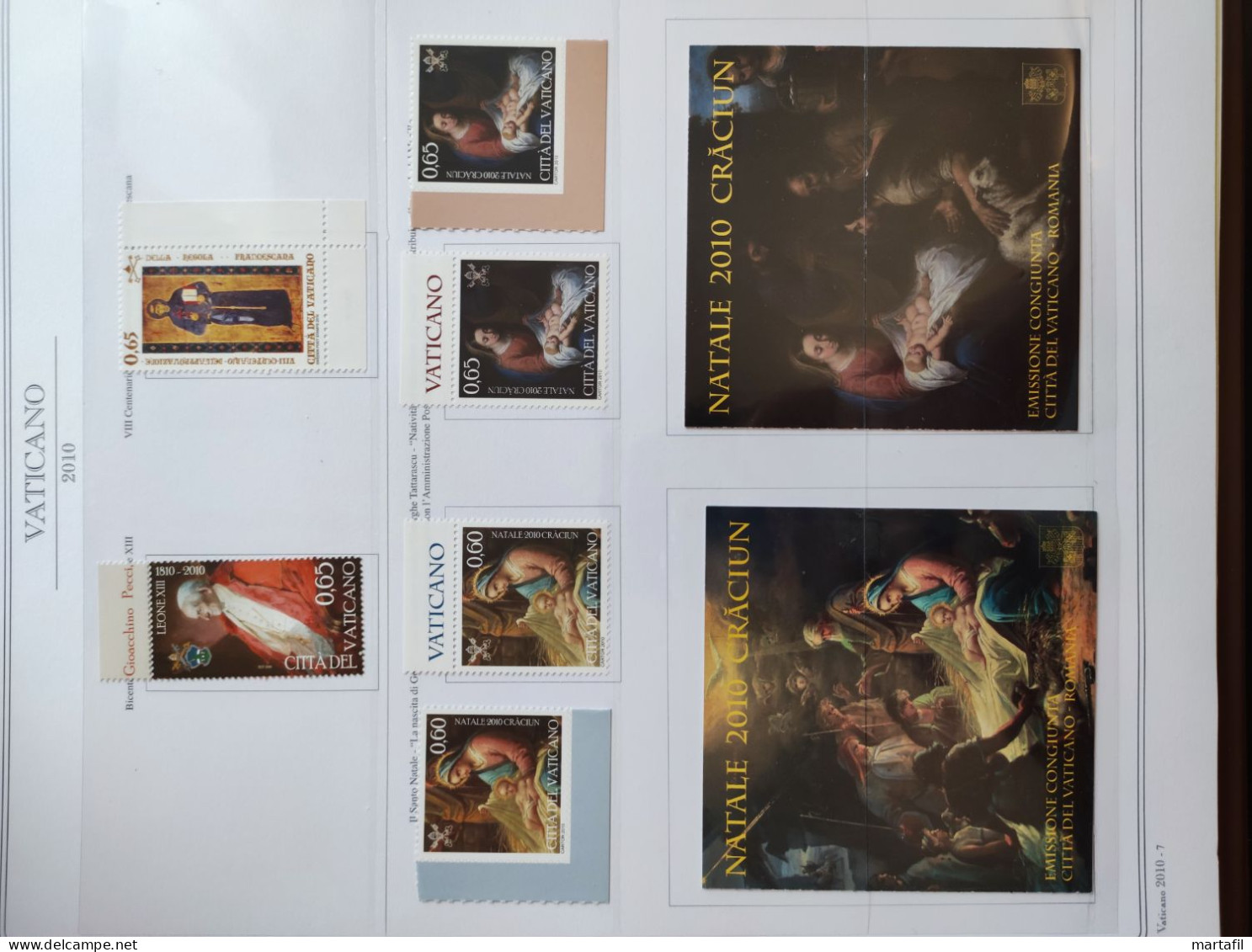 Collezione VATICANO 1978/2012 MNH ** montata su 2 album (GBE e Marini), 99,9% completa.