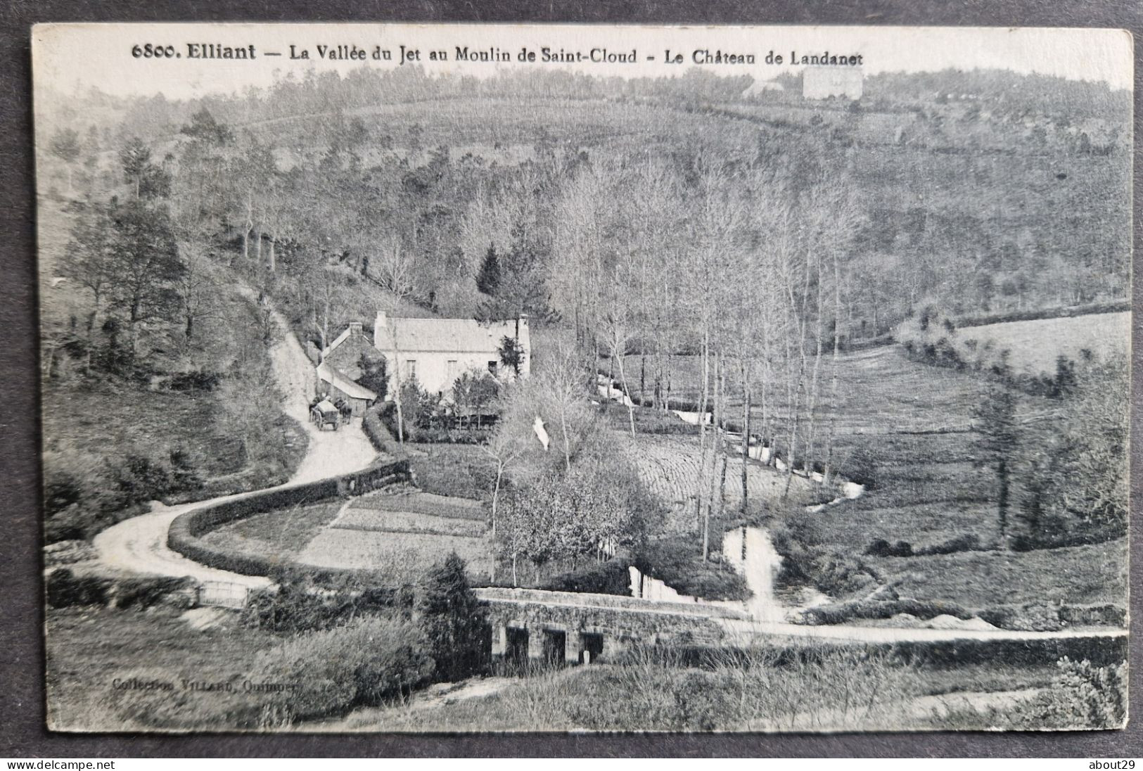 CPA 29 ELLIANT - La Vallée Du Jet Au Moulin De Saint Cloud - Le Château De Landanet - Edit Villard 6800- Réf. P 235 - Elliant