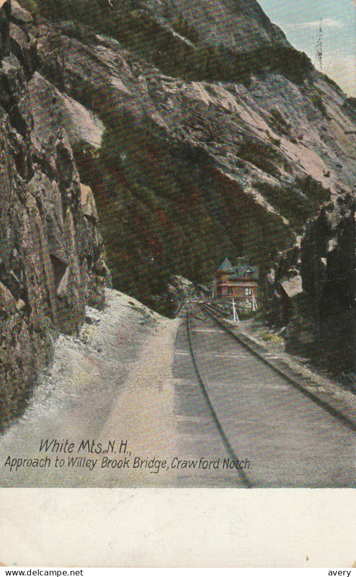 White Mountains, New Hampshire Approach To Willey Brook Bridge, Crawford Notch - White Mountains