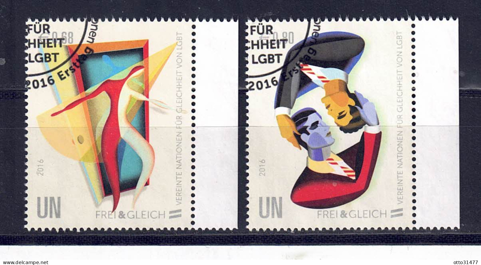 UNO Wien 2016 - Frei & Gleich, Nr. 901 - 902, Gestempelt / Used - Oblitérés