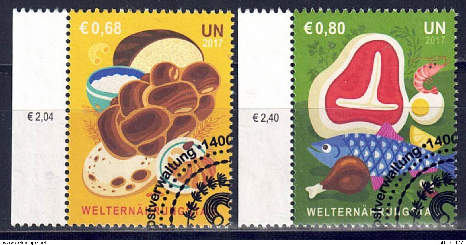 UNO Wien 2017 - Welternährungstag, Nr. 1006 - 1007, Gestempelt / Used - Oblitérés