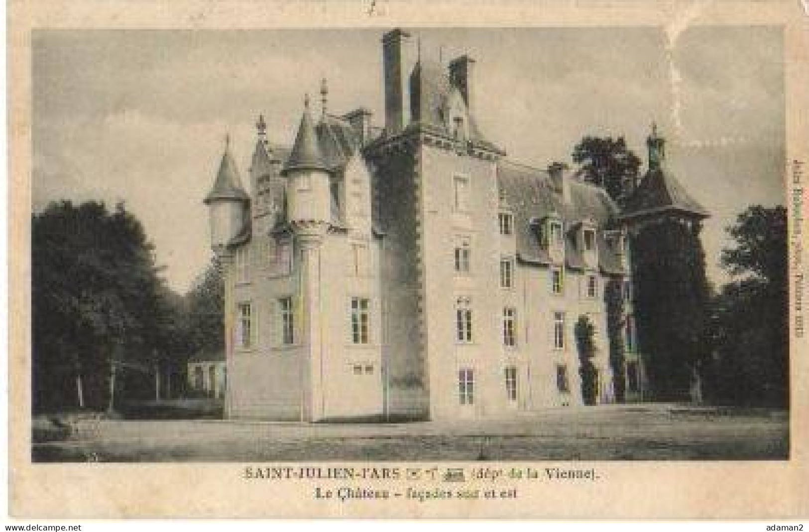 SAINT JULIEN L'ARS.Le Chateau , Façade Sud Et Est - Saint Julien L'Ars