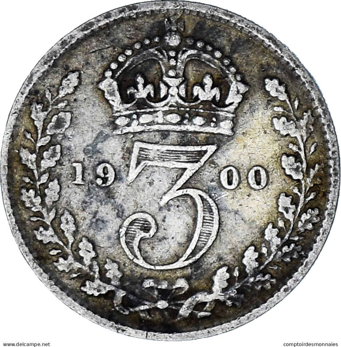 Monnaie, Grande-Bretagne, Victoria, 3 Pence, 1900, TB+, Argent, KM:777 - F. 3 Pence