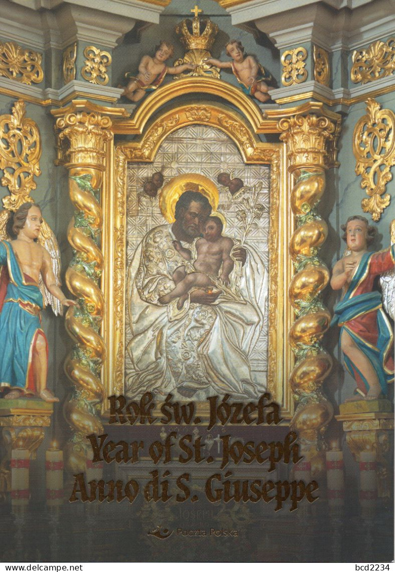 POLAND 2021 POST OFFICE LIMITED EDITION FOLDER: 150TH ANNIV YEAR ST JOSEPH ALL SAINTS CHURCH SIERADZ ANNO DI S. GIUSEPPE - Paintings