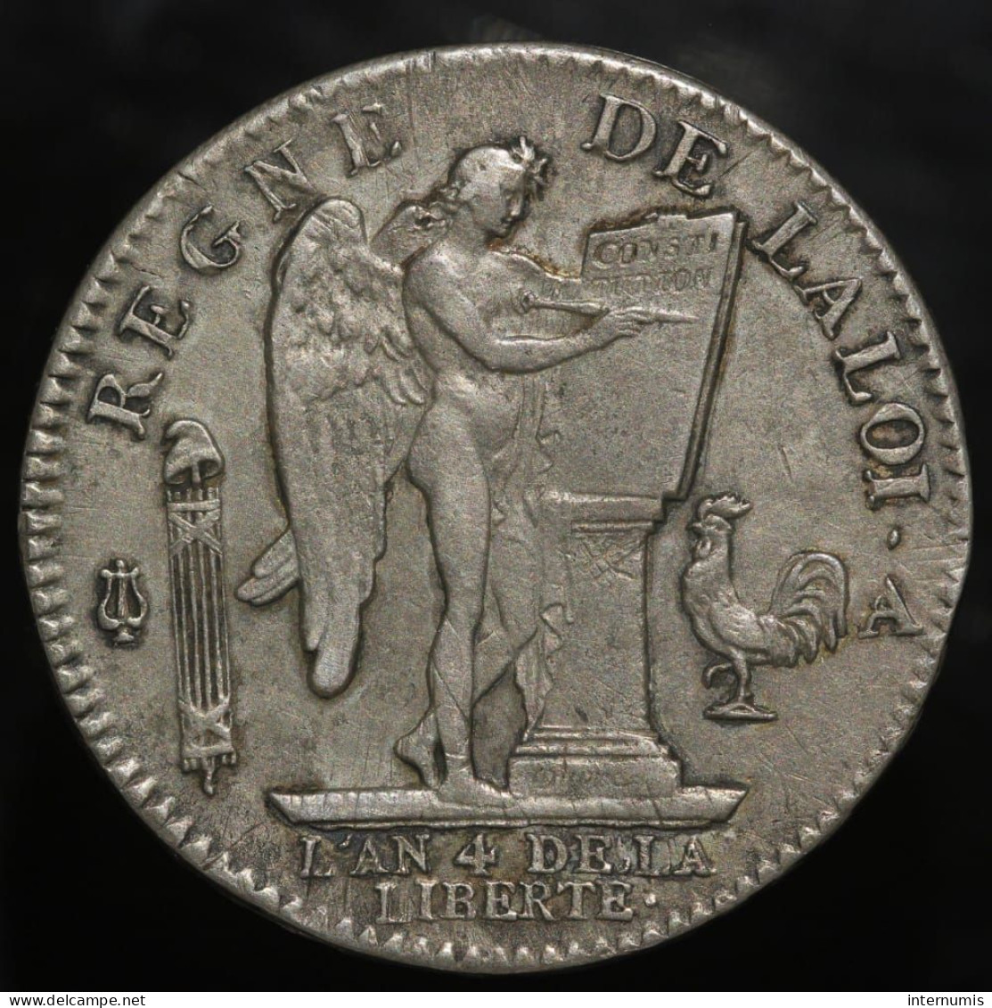 France, Louis XVI, Ecu De 6 Livres - Type FRANCOIS, 1792 (Sem. 2), A - Paris, Argent (Silver), TTB+ (EF), KM#615, G.55 - 1791-1792 Constitution