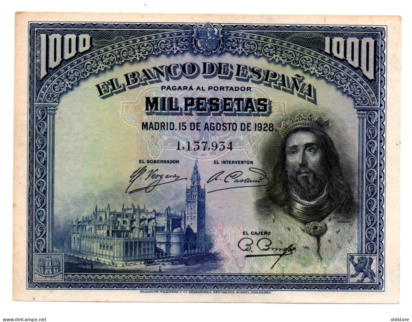 Spain Banknotes - 1000 Pesetas - ND 1928 - 1000 Peseten