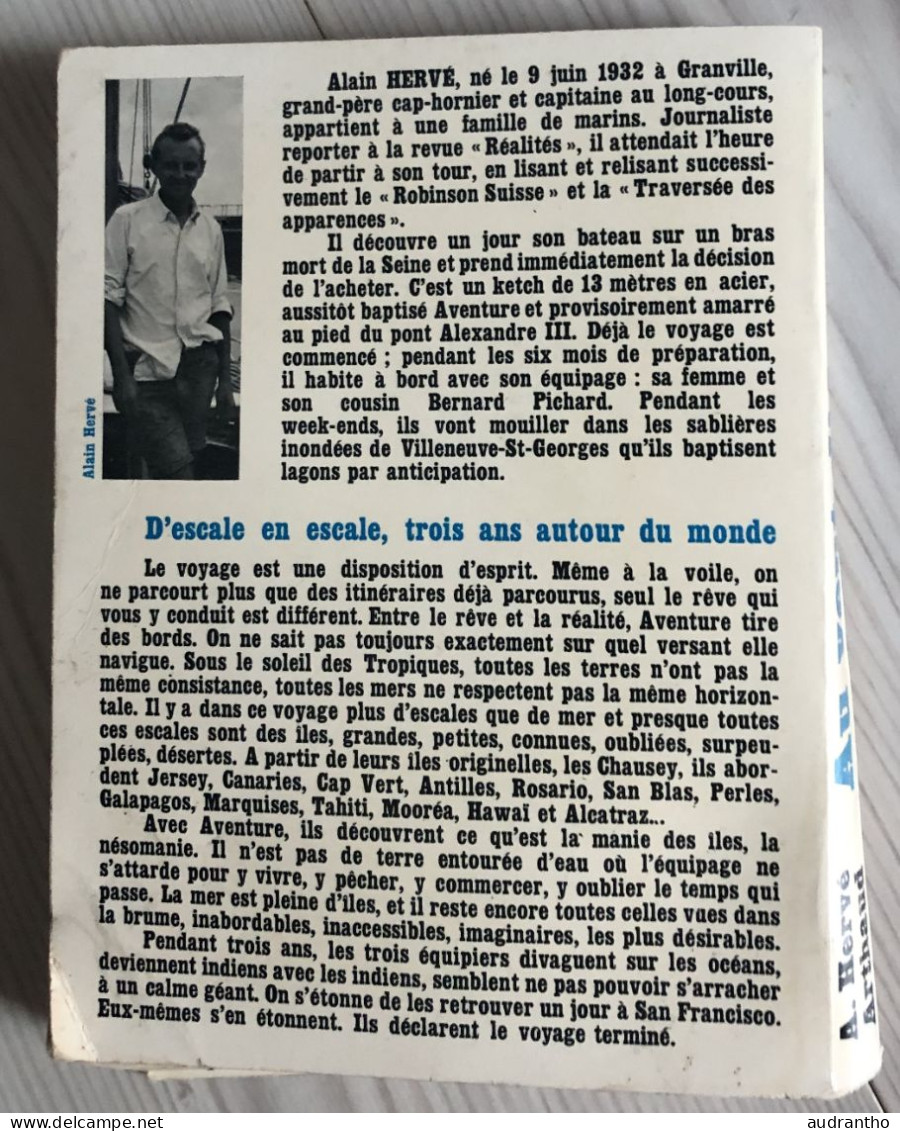 Au Vent D'Aventure A La Recherche Des îles Perdues Arthaud -Alain Hervé 1969-nombreuses Illustrations Et Photos - Bateau