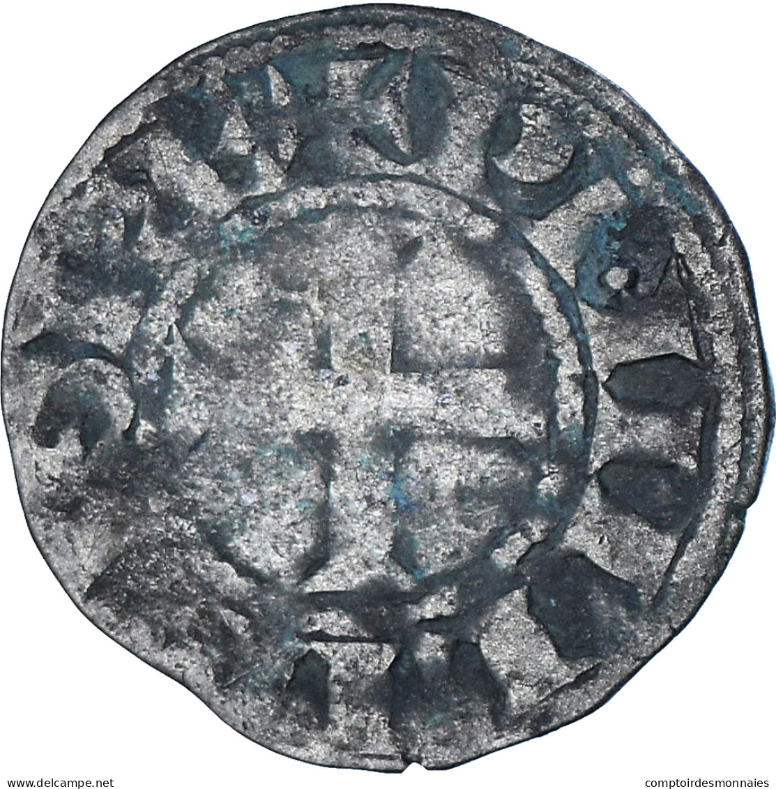Monnaie, France, Philippe II, Denier, 1180-1223, Saint-Martin De Tours, TB - 1180-1223 Filips II Augustus