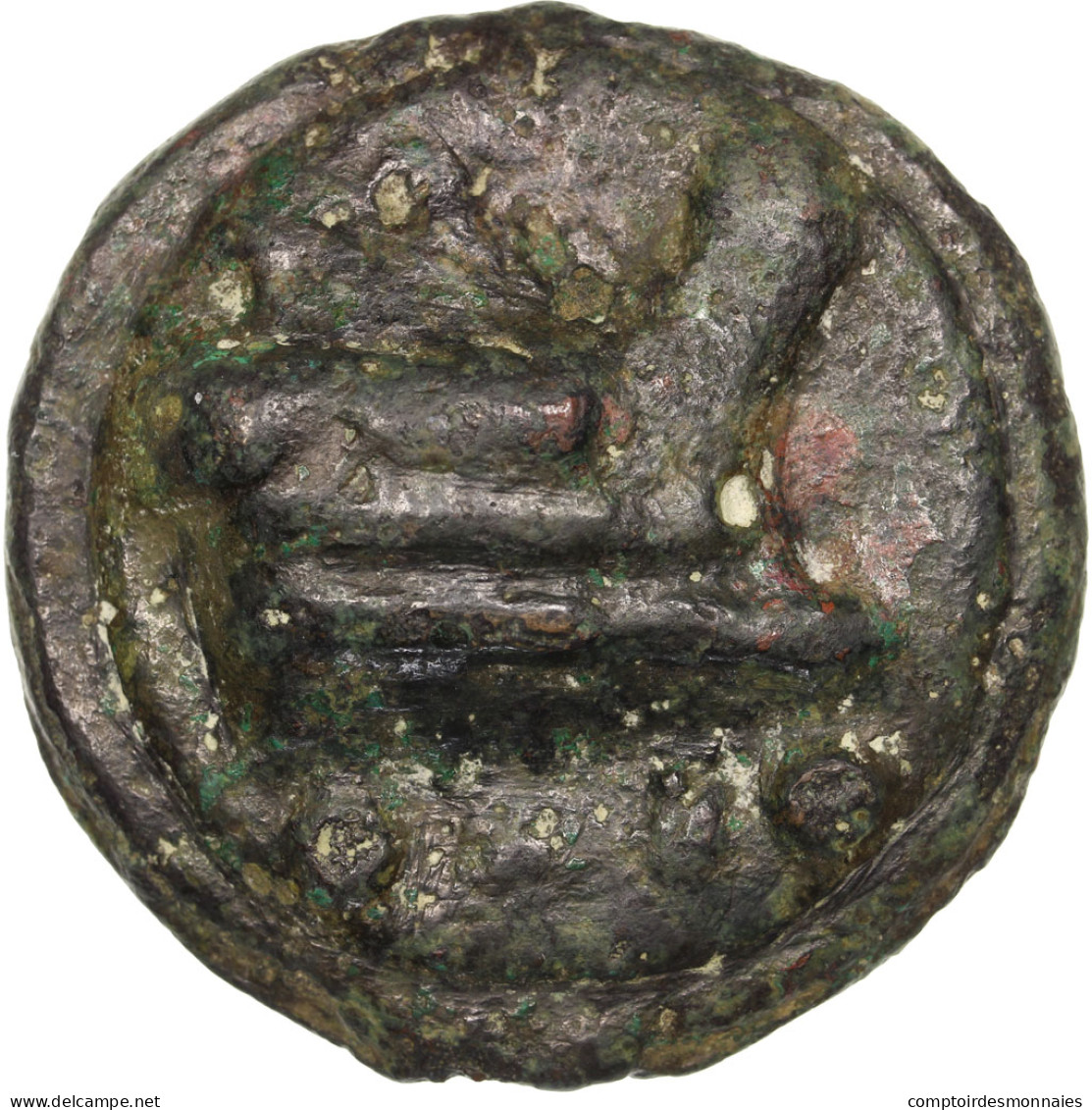 Monnaie, Triens, 225-217 BC, Rome, Rare, TB+, Bronze, Crawford:35/3a - République (-280 à -27)