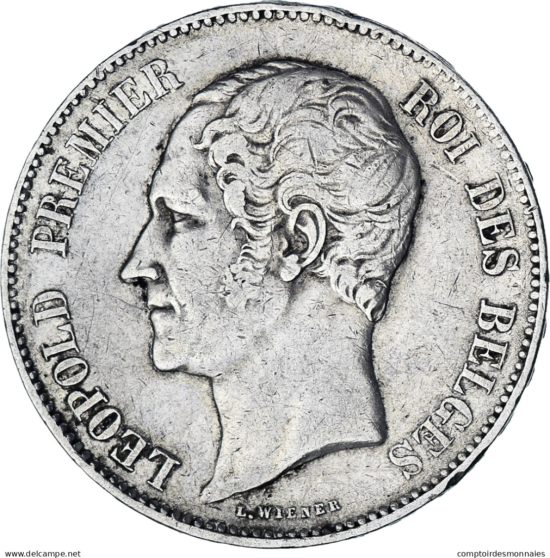 Belgique, Leopold I, 5 Francs, 5 Frank, 1851, TB+, Argent, KM:17 - 5 Frank