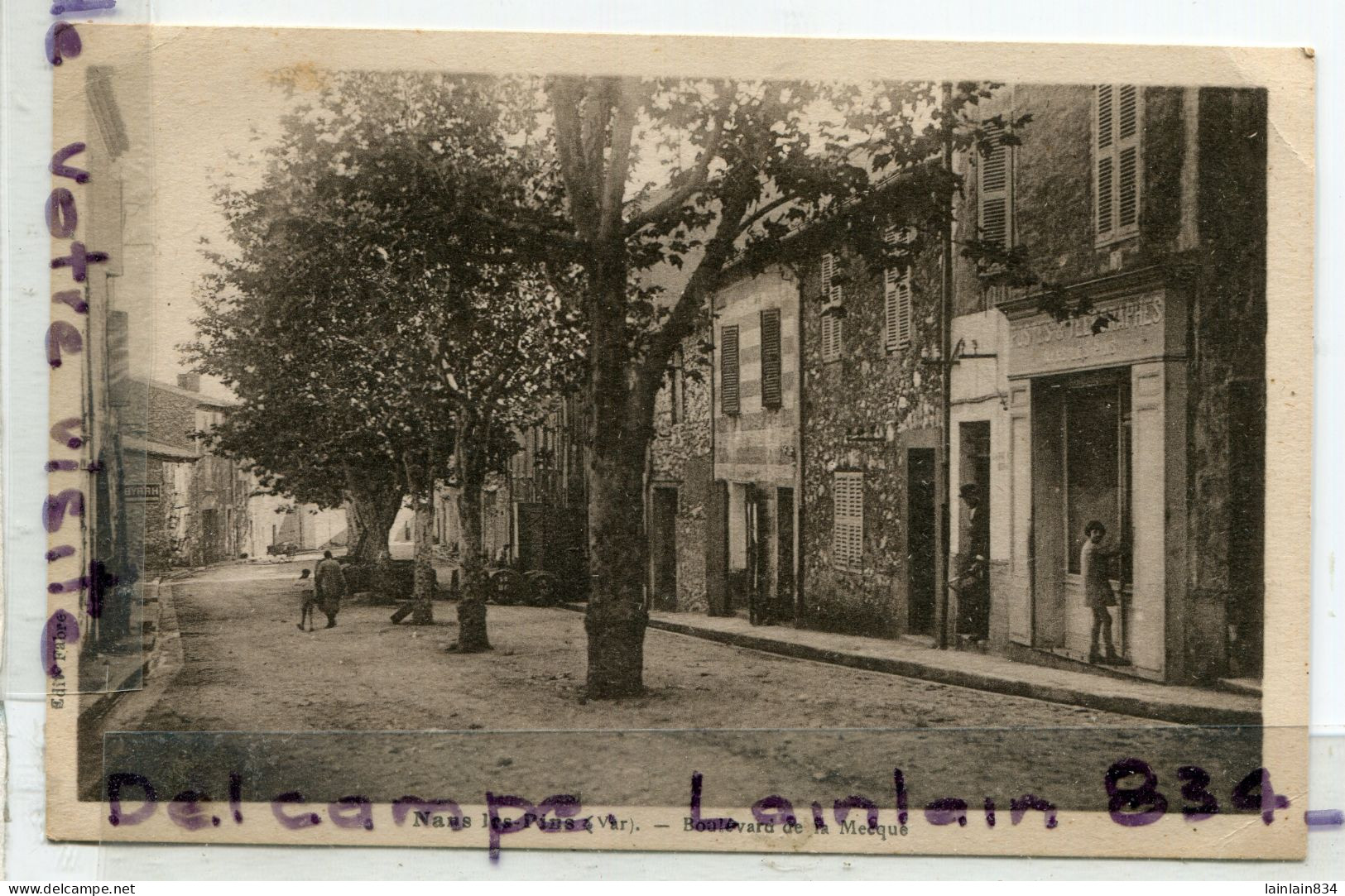 - Nans Les Pins - ( Var ), Boulevard De La Mecque, Carte Rare, Enfants, Bureau  Ancien Des Postes TBE, Scans. - Nans-les-Pins