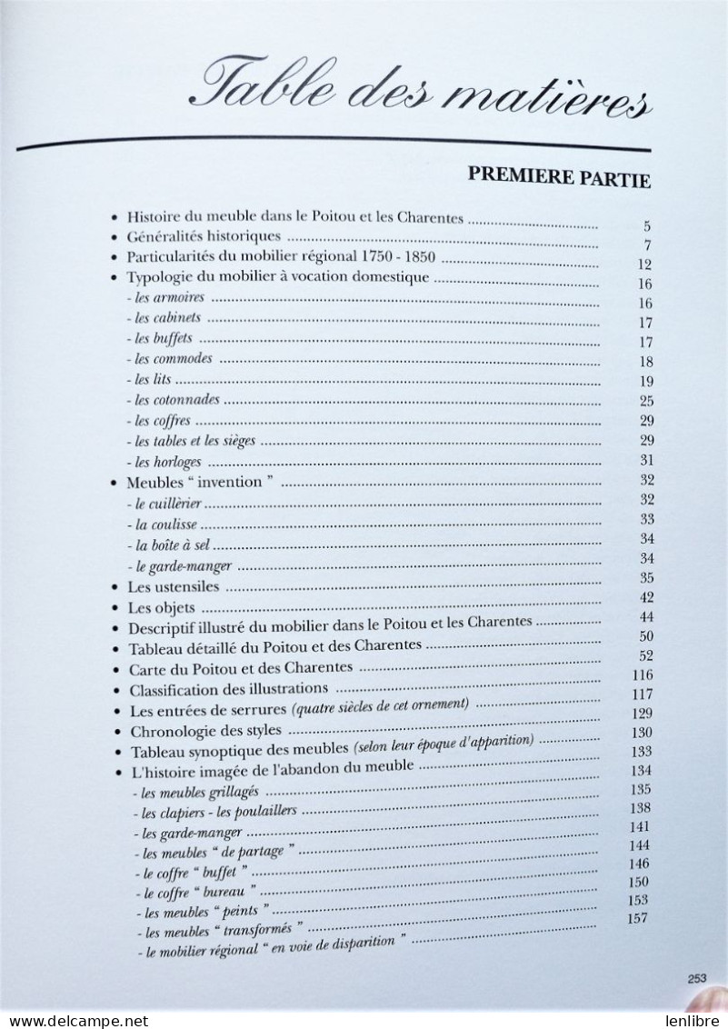 Le MOBILIER. Vendée, Poitou, Charentes. Son Histoire - Son Abandon – Guide de sa restauration. G. Aubisse. 1992.