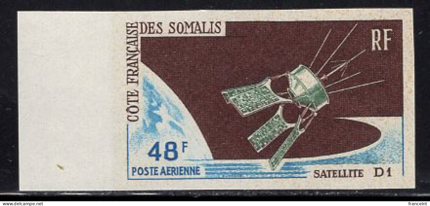 SOMALI COAST(1966) Satellite D-1. Imperforate. Scott No C49, Yvert No PA48. - Autres & Non Classés
