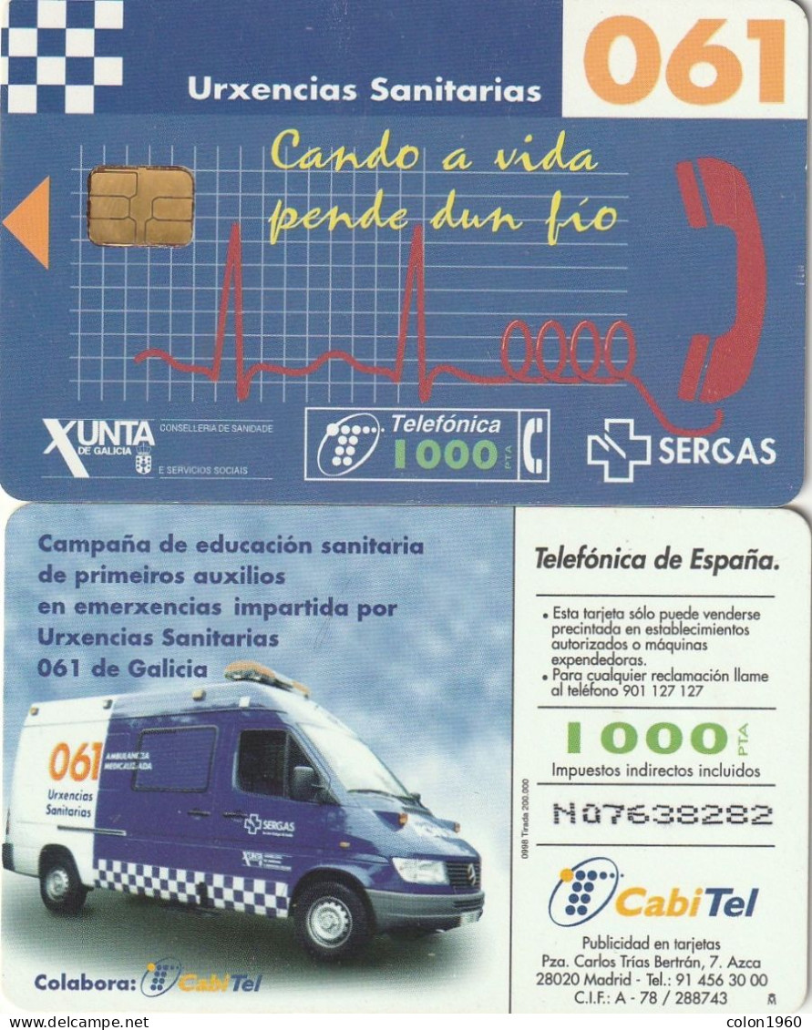 ESPAÑA. CP-133. URXENCIAS SANITARIAS 061. 09-1998. (403) - Commemorative Advertisment