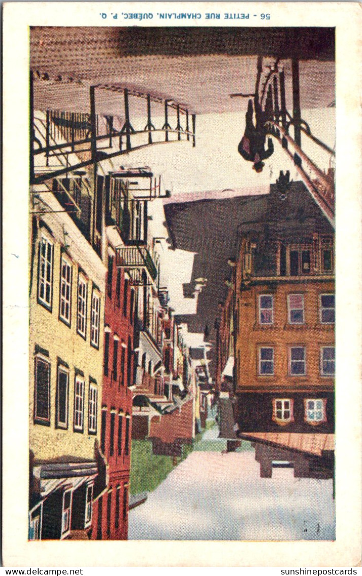 Canada Quebec Petite Rue Champlain 1953 - Québec - La Cité