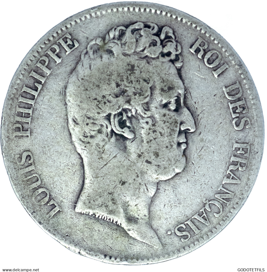 Louis-Philippe-5-Francs Tranche En Creux 1830 Lyon - 5 Francs