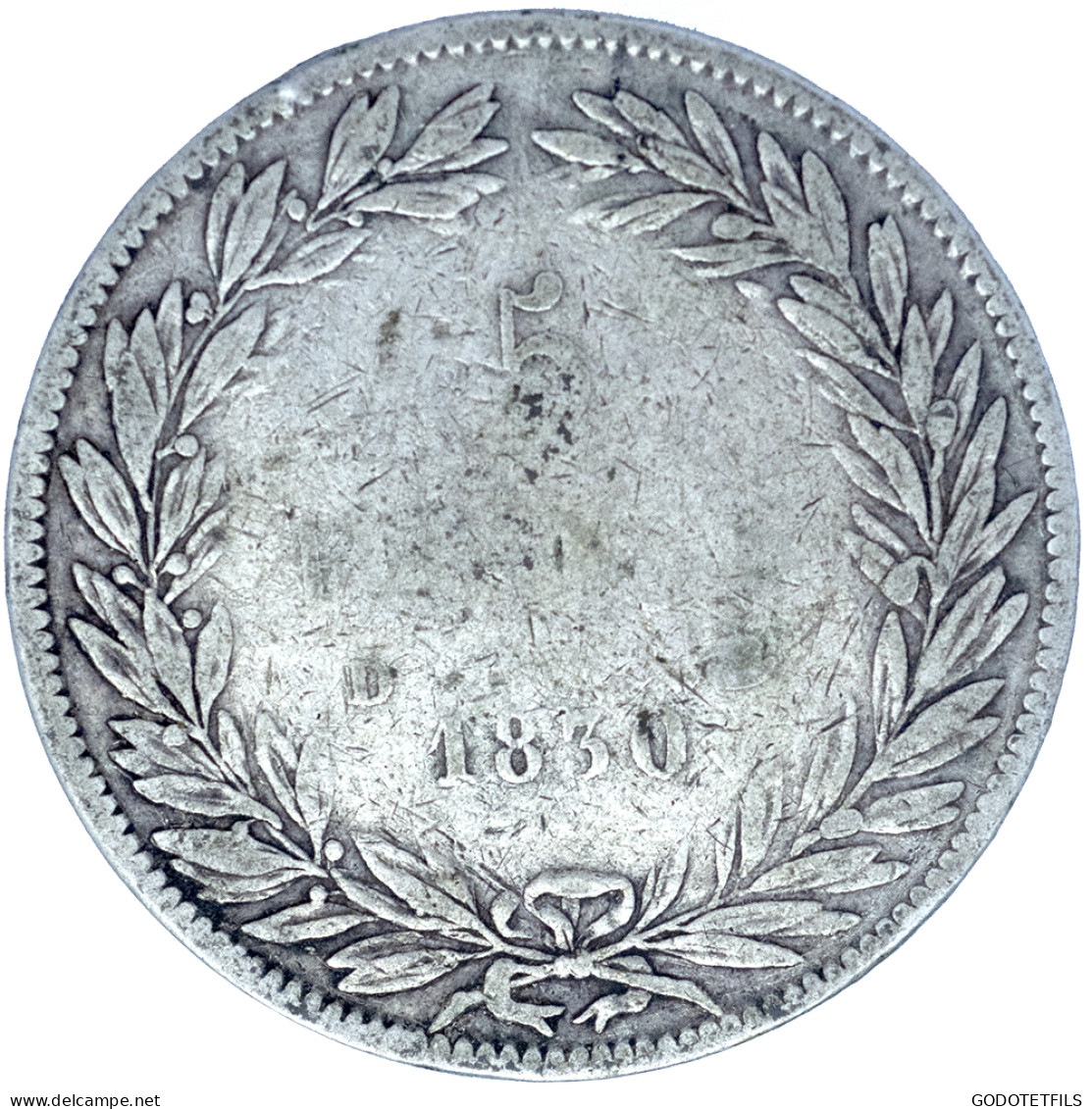 Louis-Philippe-5-Francs Tranche En Creux 1830 Lyon - 5 Francs