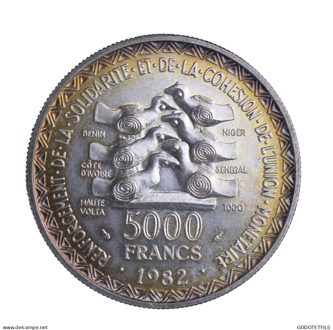 États D&#039;Afrique De L&#039;Ouest- 5000 Francs 1982 - Andere & Zonder Classificatie