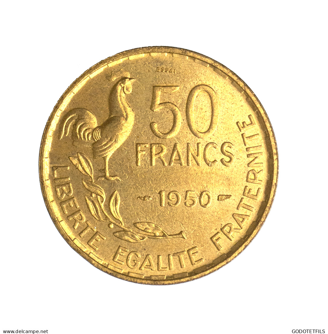 50 Francs Guiraud 1950 Essai - Essais, Piéforts, épreuves & Flans Brunis