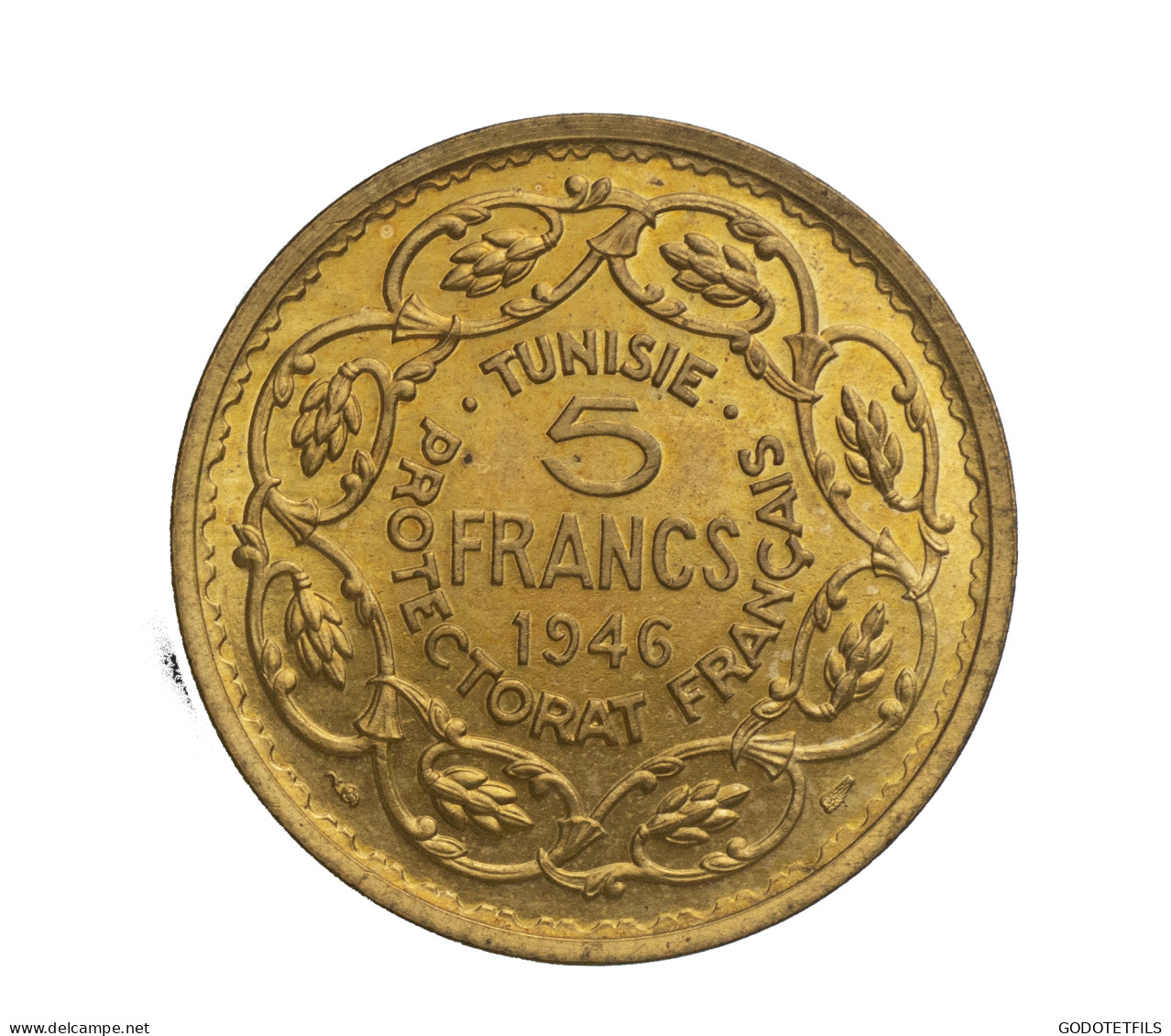 Tunisie-5 Francs 1946 Essai Protectorat Français - Prova