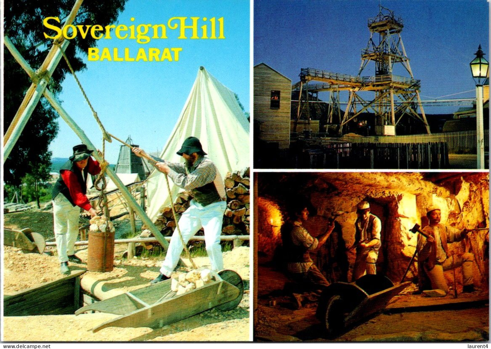 13-9-2023 (1 U 3) Australia - (2 Postcards) VIC - Ballarat - Sovereign Hill - Ballarat